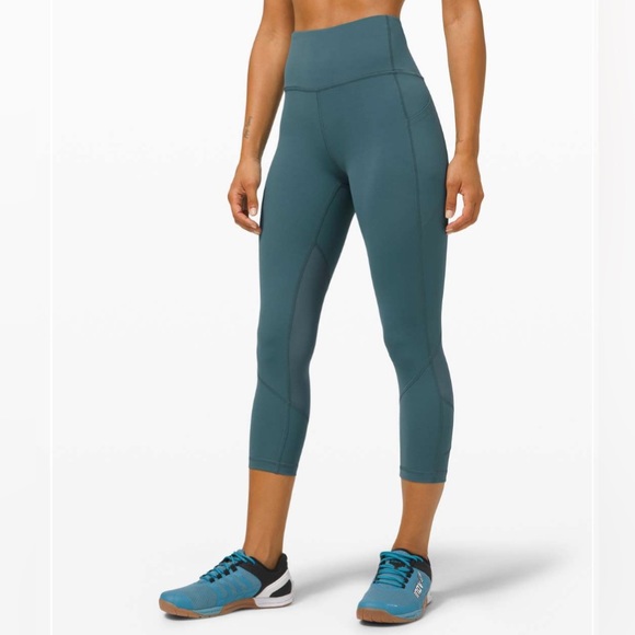 Lululemon Pace Rival High-rise Crop 22” Desert Teal Size 2 - Picture 3 of 3
